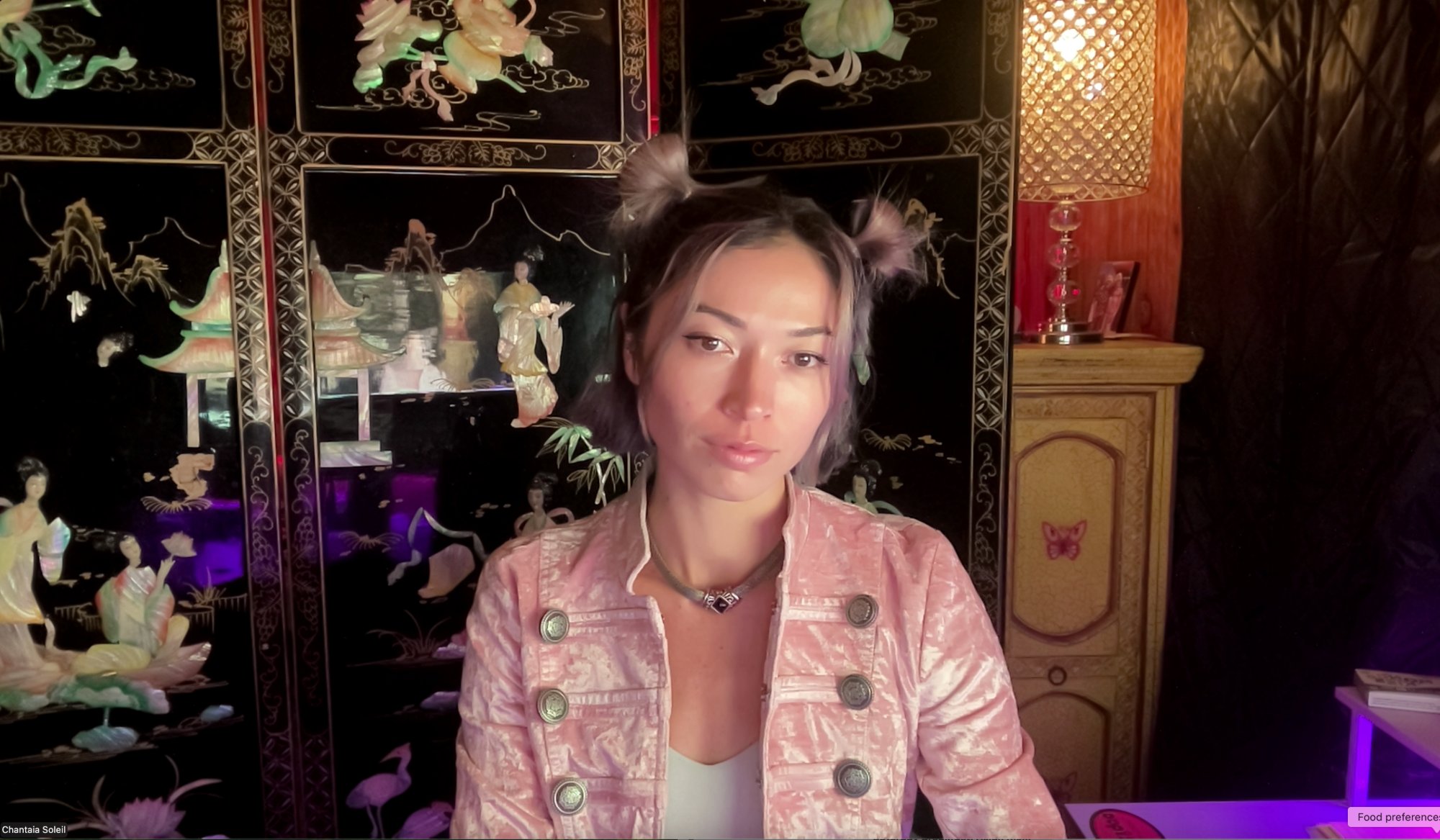 Chantaia in her studio